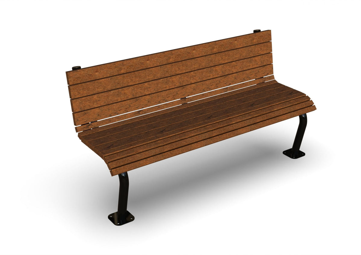 UltraSite 2' Denali Bench with Back, Surface Mount