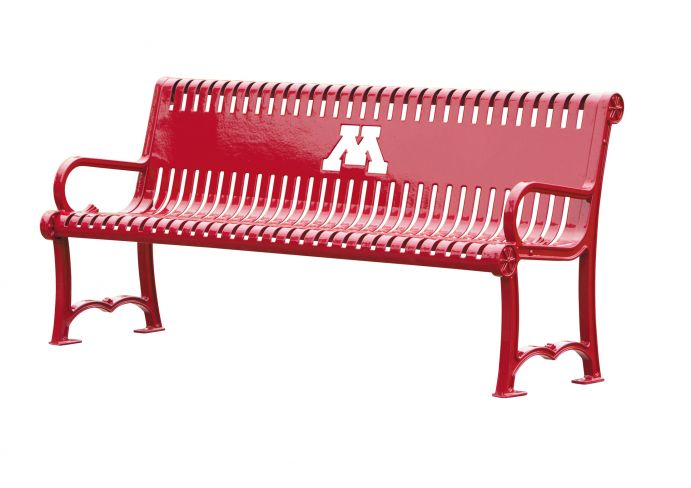 UltraSite 6' Charleston Bench with Back, Diamond