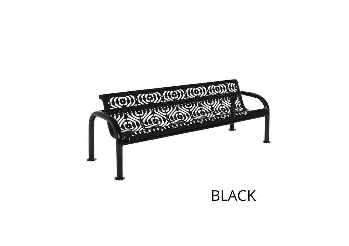 UltraSite 4' Contour Bench with Back, Fiesta